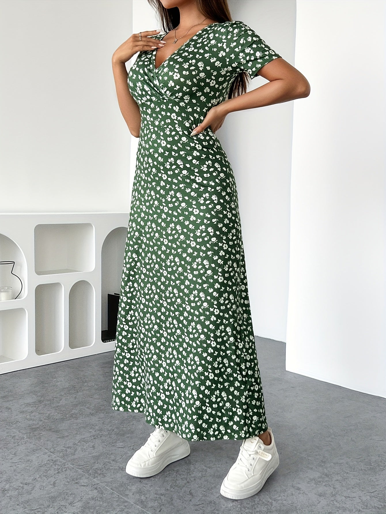 Solenne | Long Floral Dress