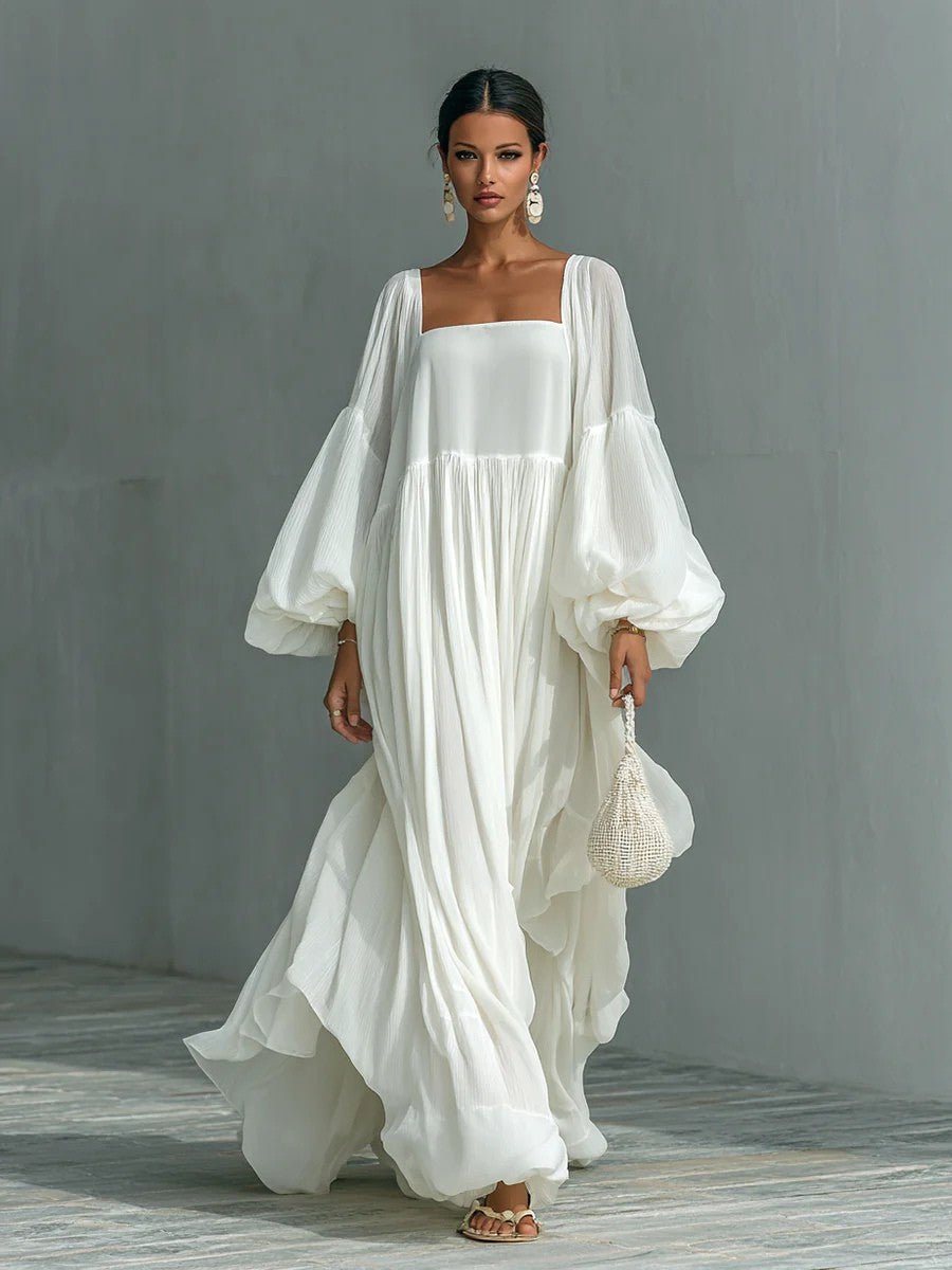 Lysandra | Pleated Lapel Maxi Dress