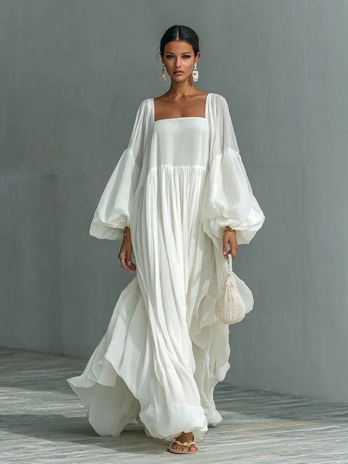 Lysandra | Pleated Lapel Maxi Dress
