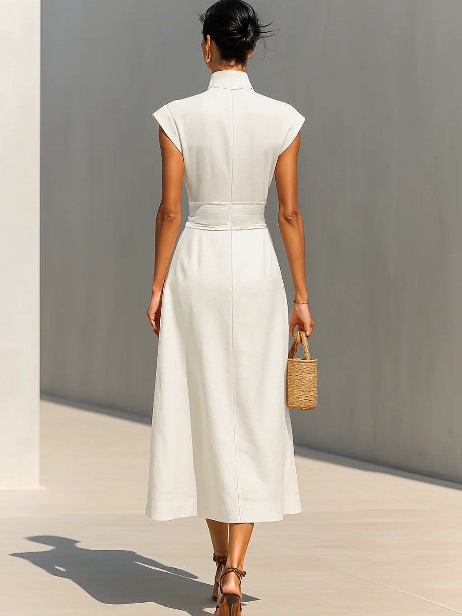 Orliane | Cotton Collar Maxi Dress