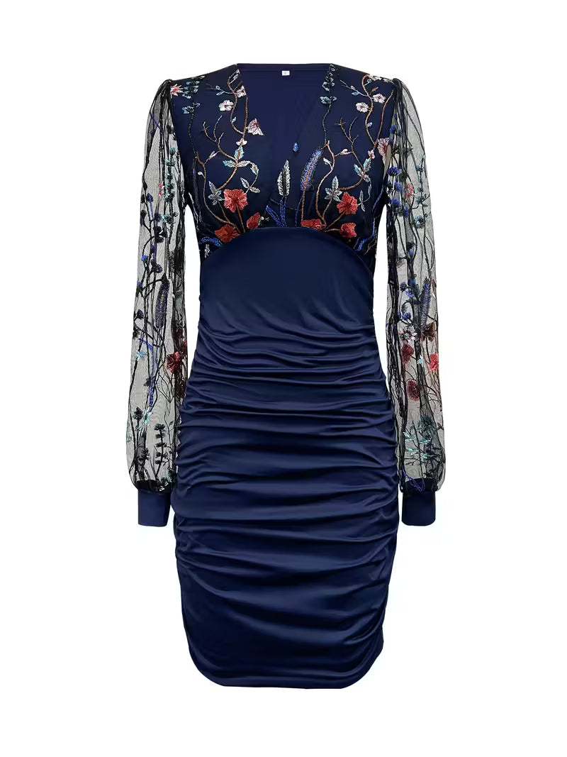 Aurélise | Sheer Sleeve Bodycon Dress