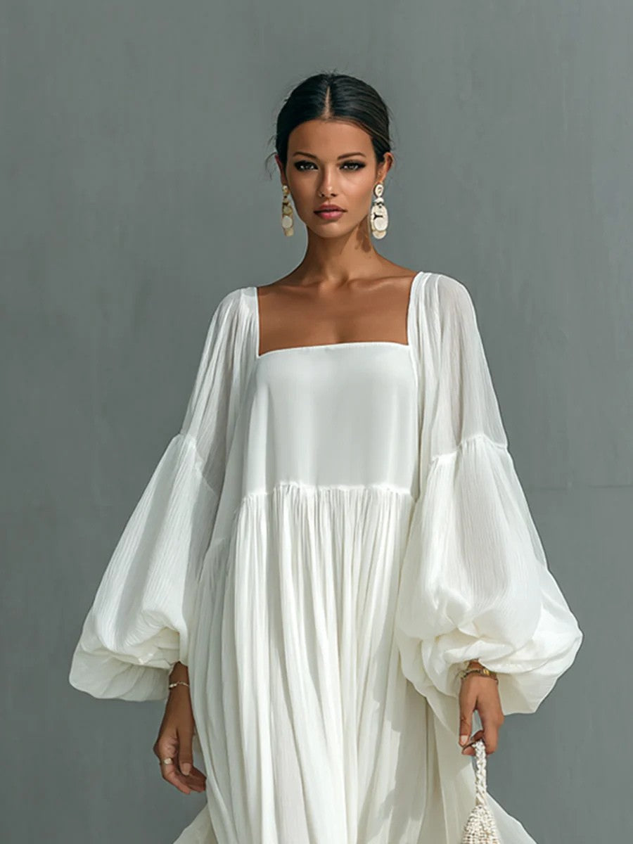 Lysandra | Pleated Lapel Maxi Dress