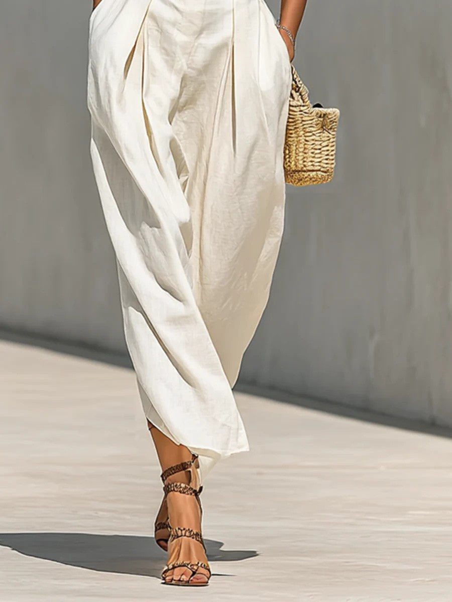 Orliane | Cotton Collar Maxi Dress