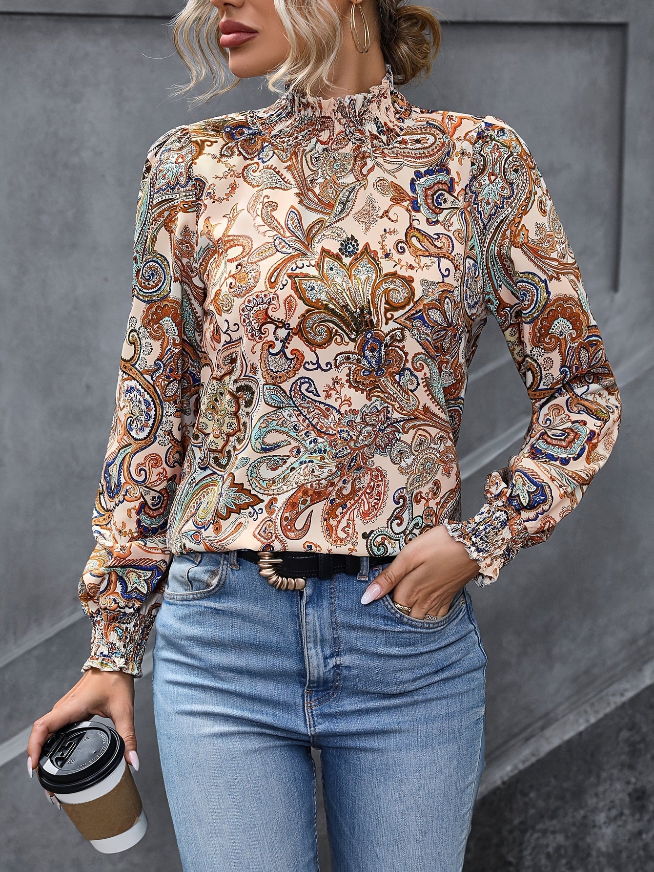 Ameliora | Floral Paisley Shirt
