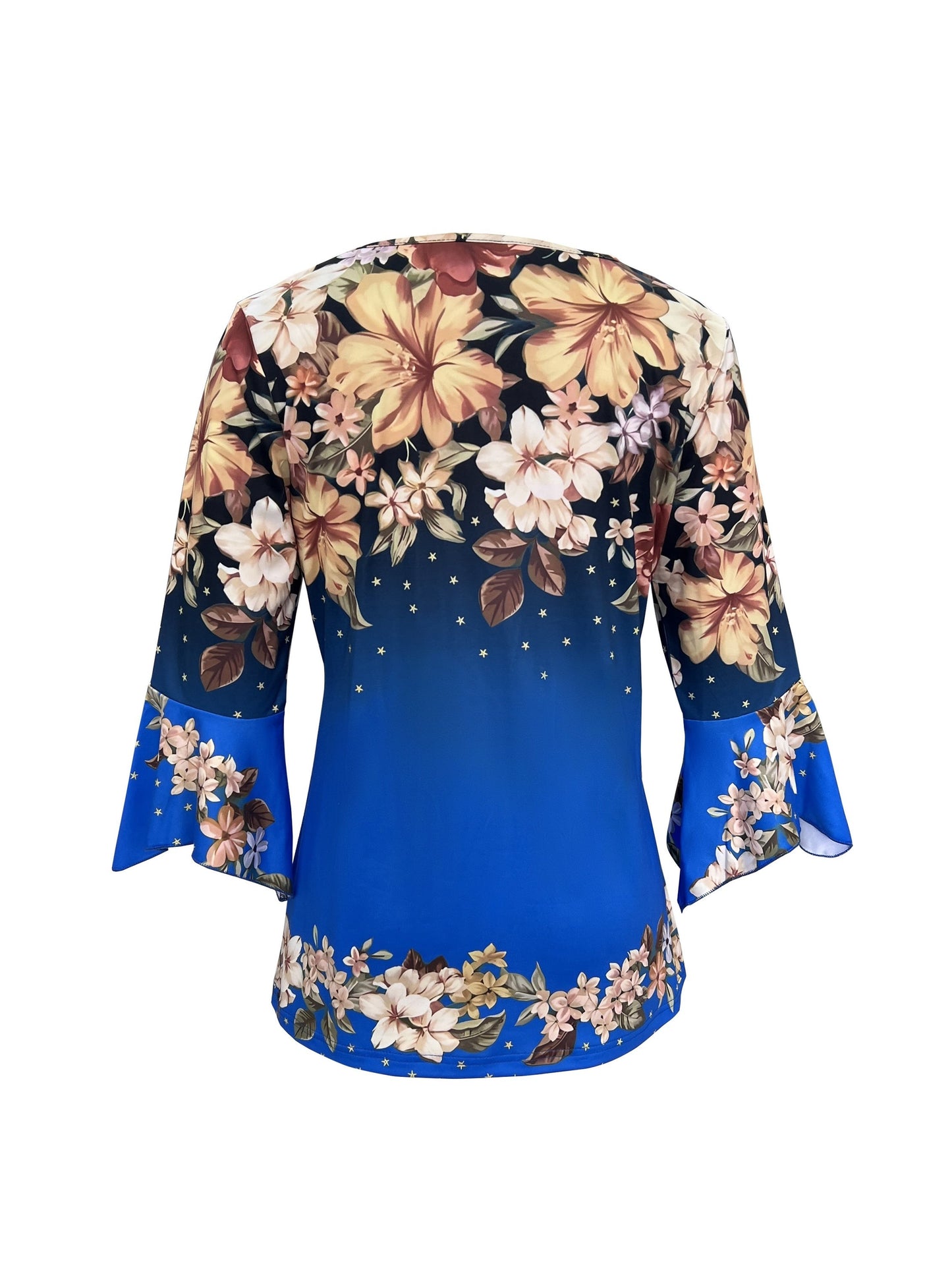 Marivelle | Floral V-Neck Top