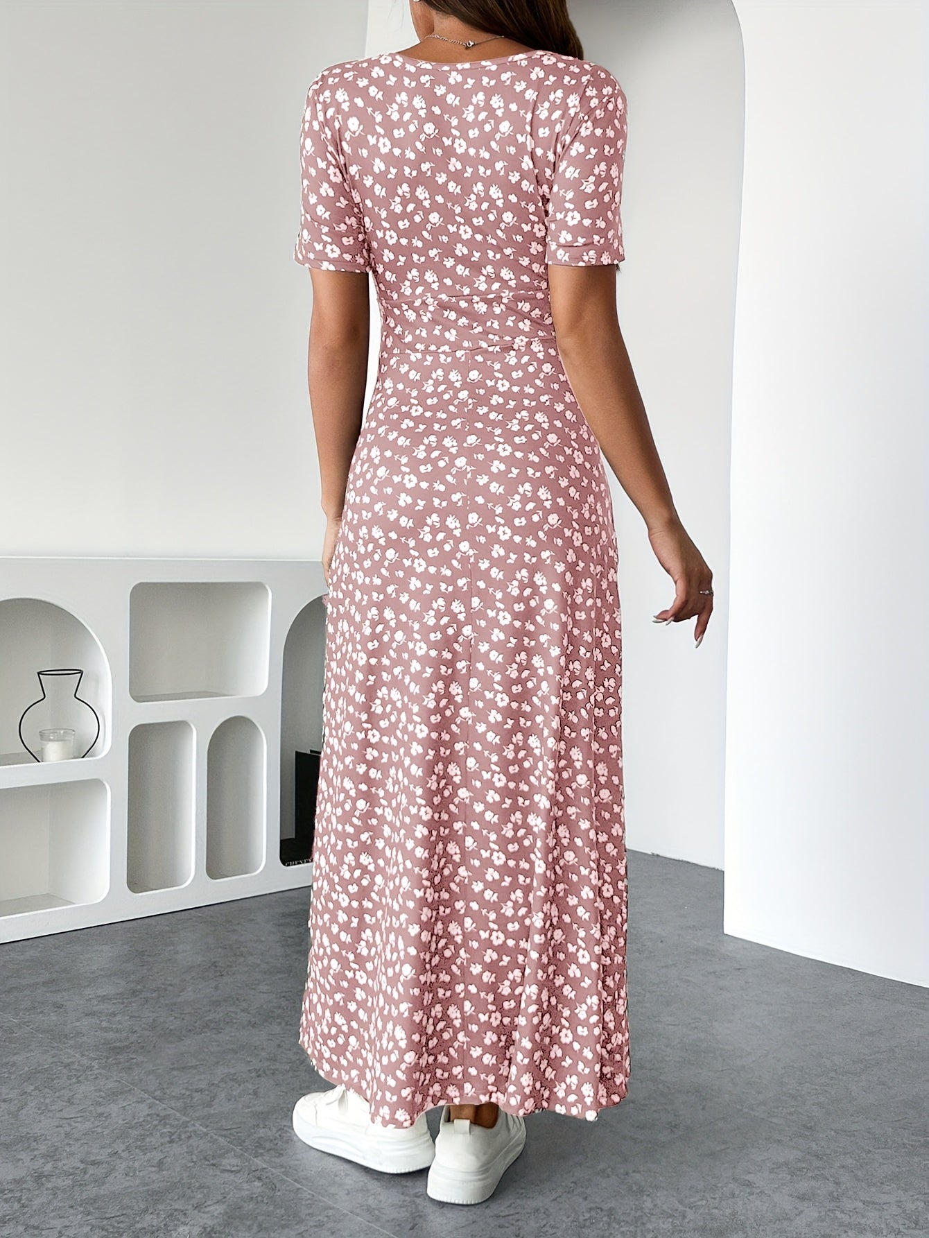 Solenne | Long Floral Dress