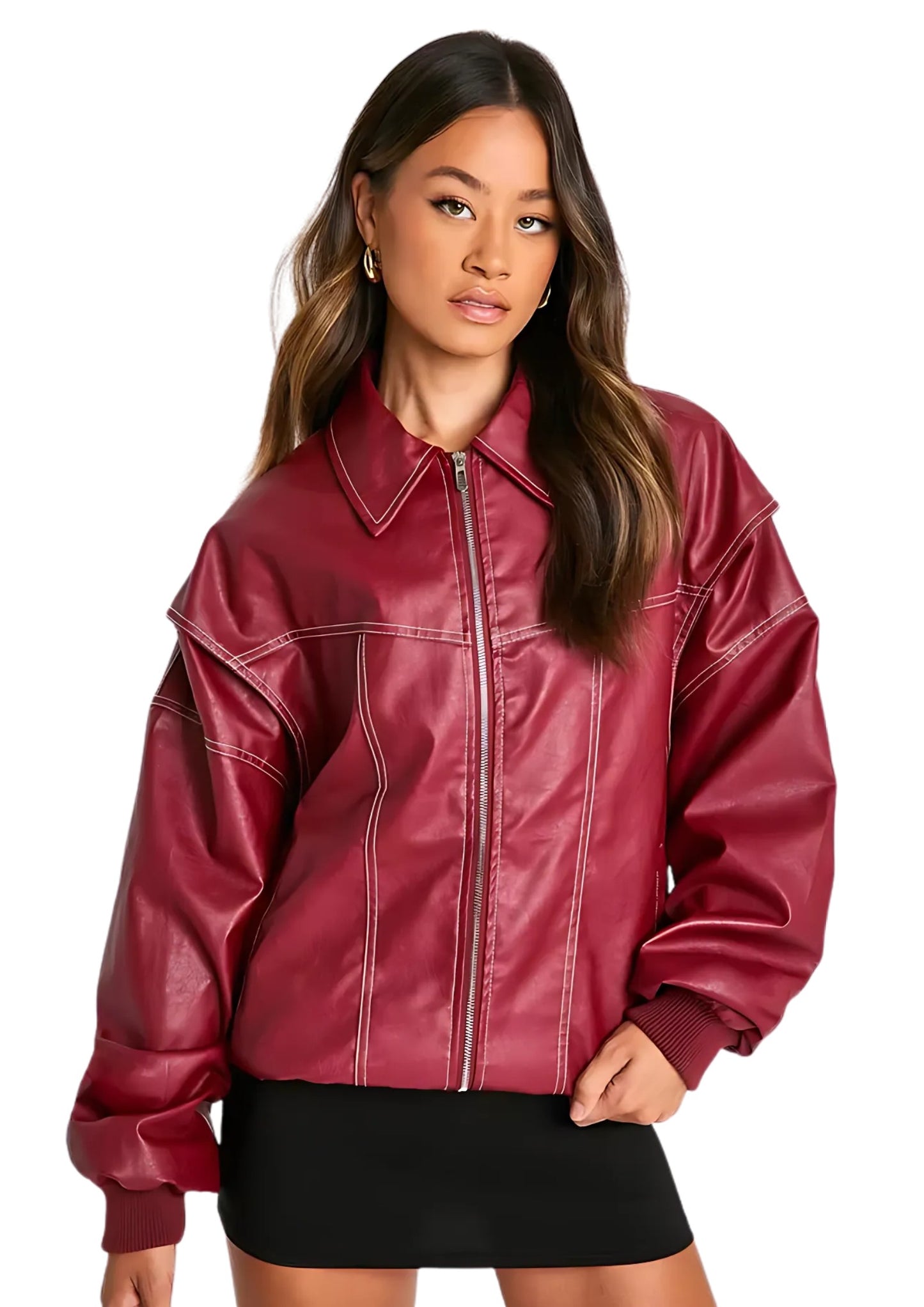 Ardent | Oversized Leather Jacket