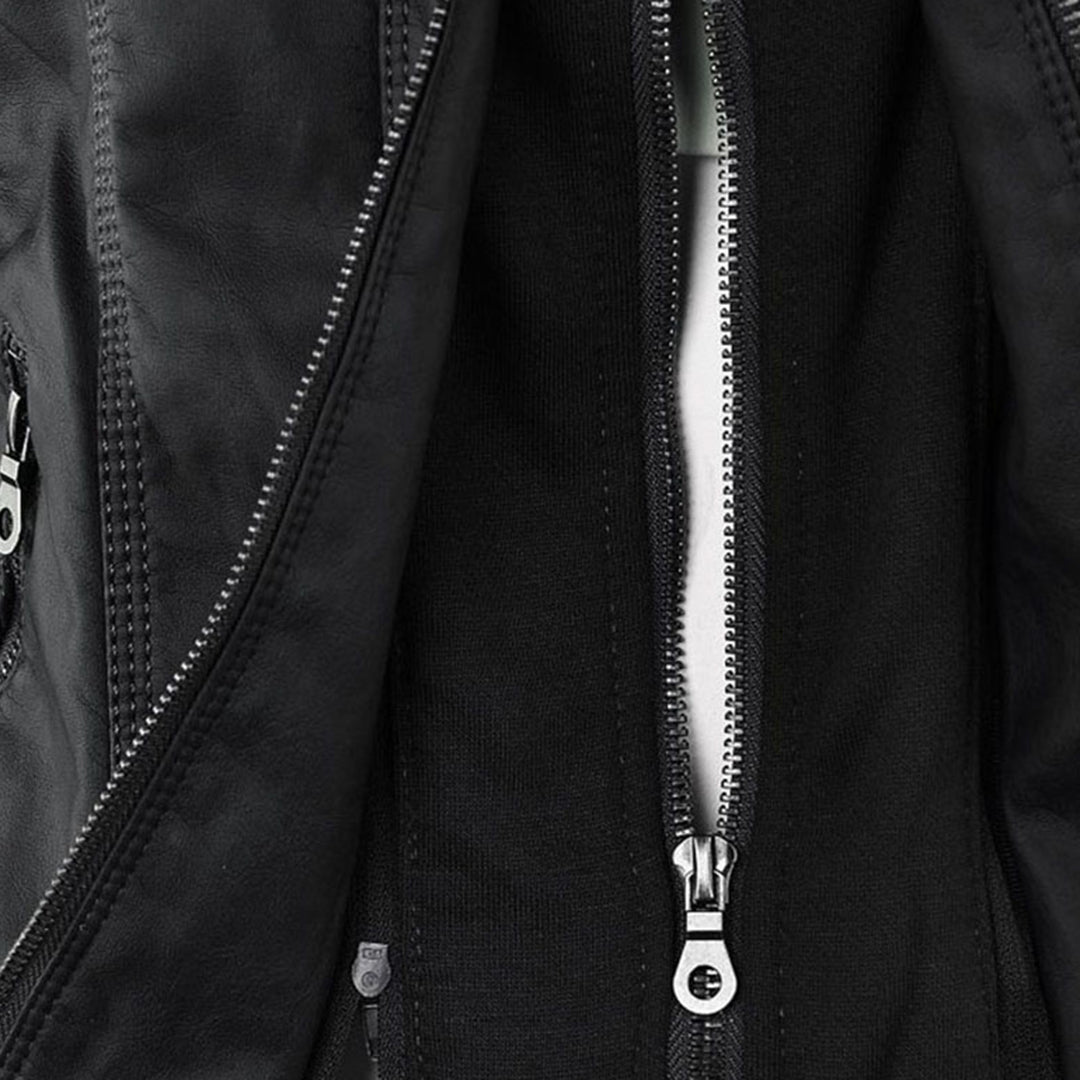 Renata | Hooded Leather Jacket