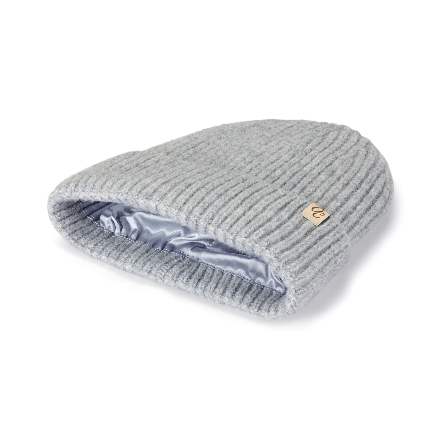 Satin Lined Beanie - Ella in Grey