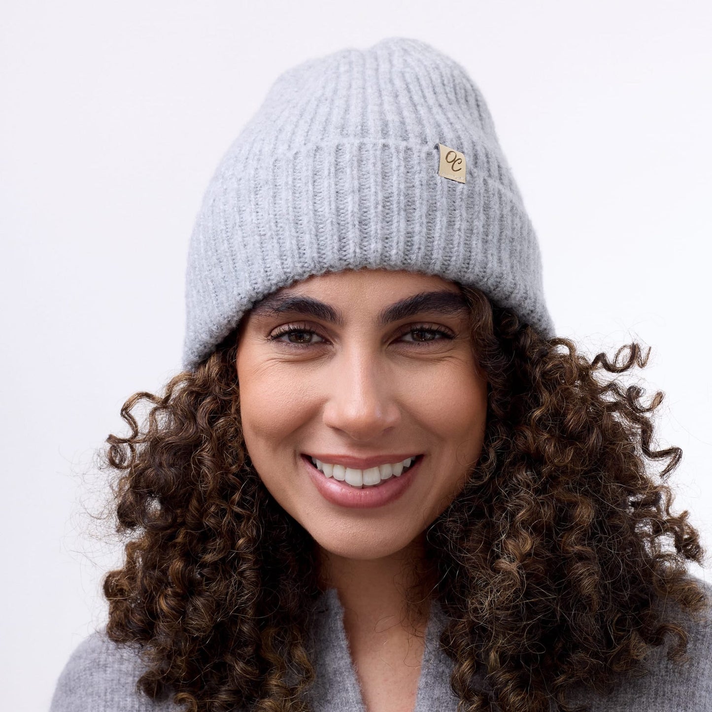 Satin Lined Beanie - Ella in Grey