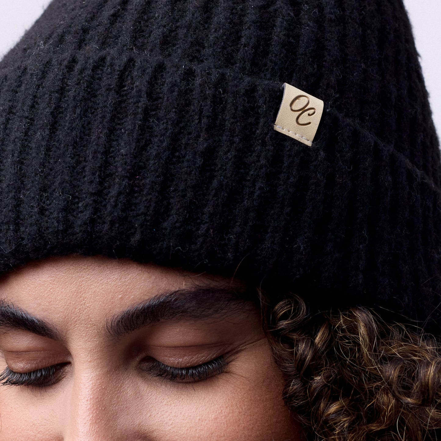 Satin Lined Beanie - Ella in Black