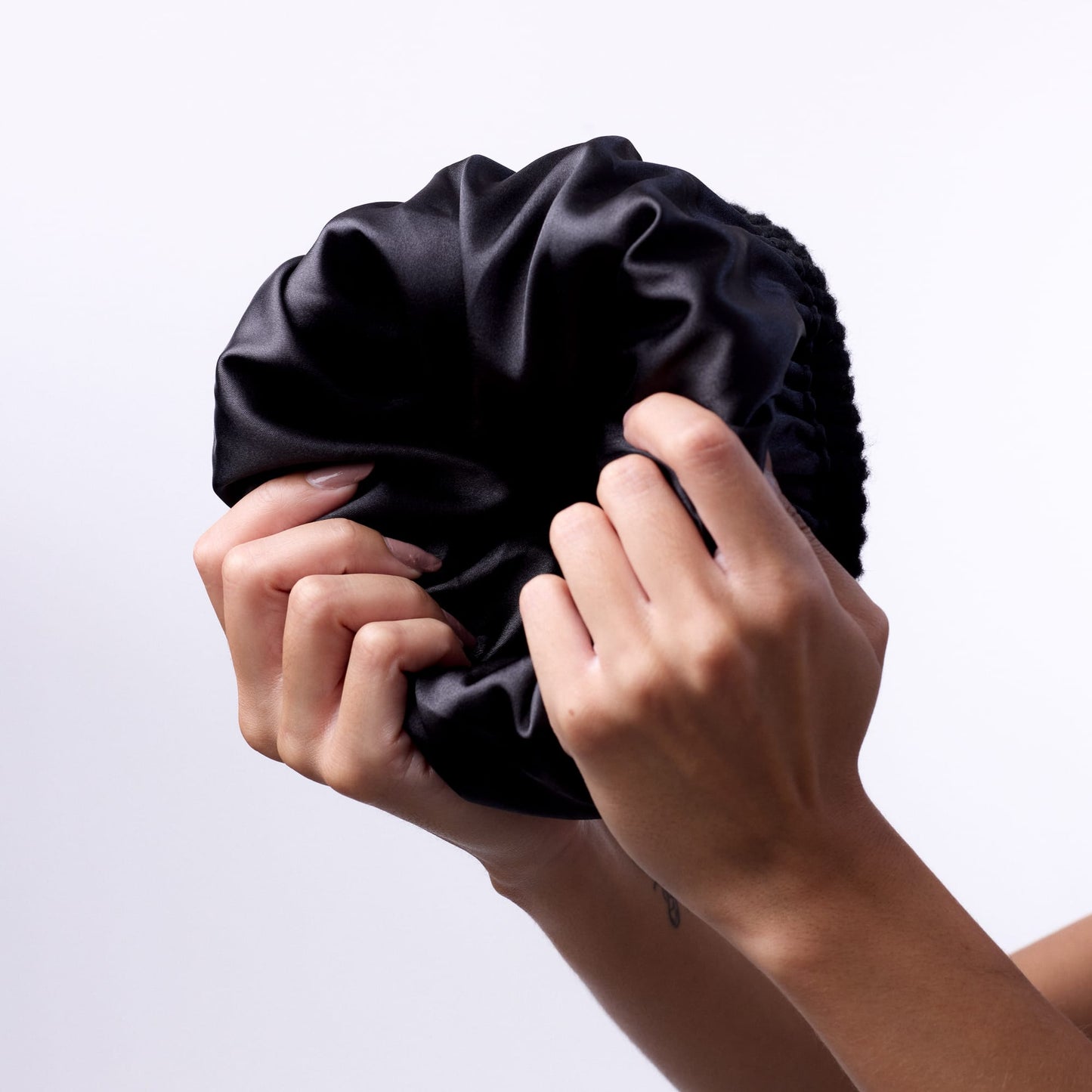 Satin Lined Beanie - Ella in Black