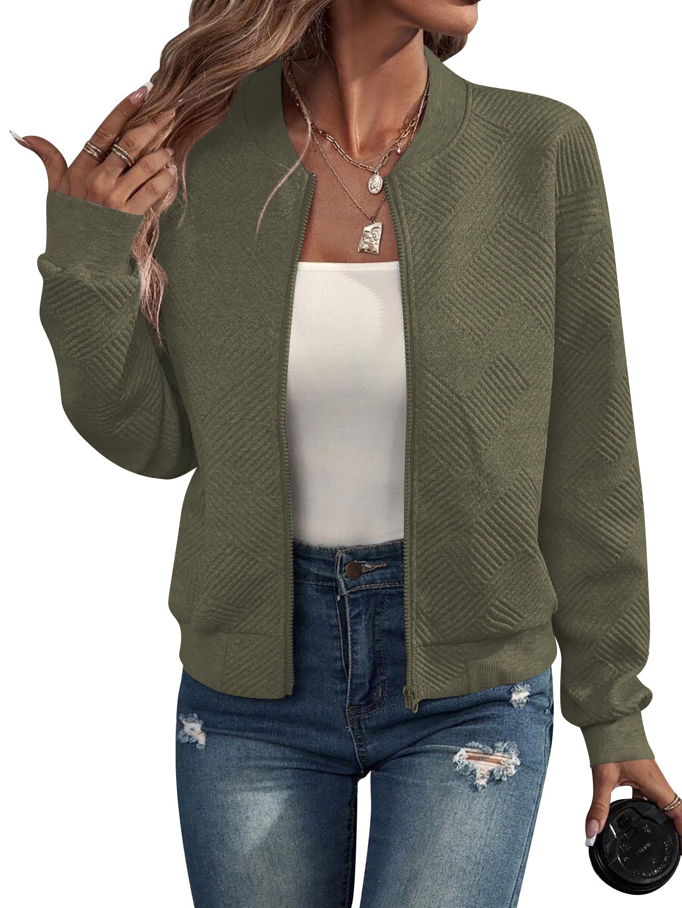 Selvara | Zip-Up Bomber Jacket