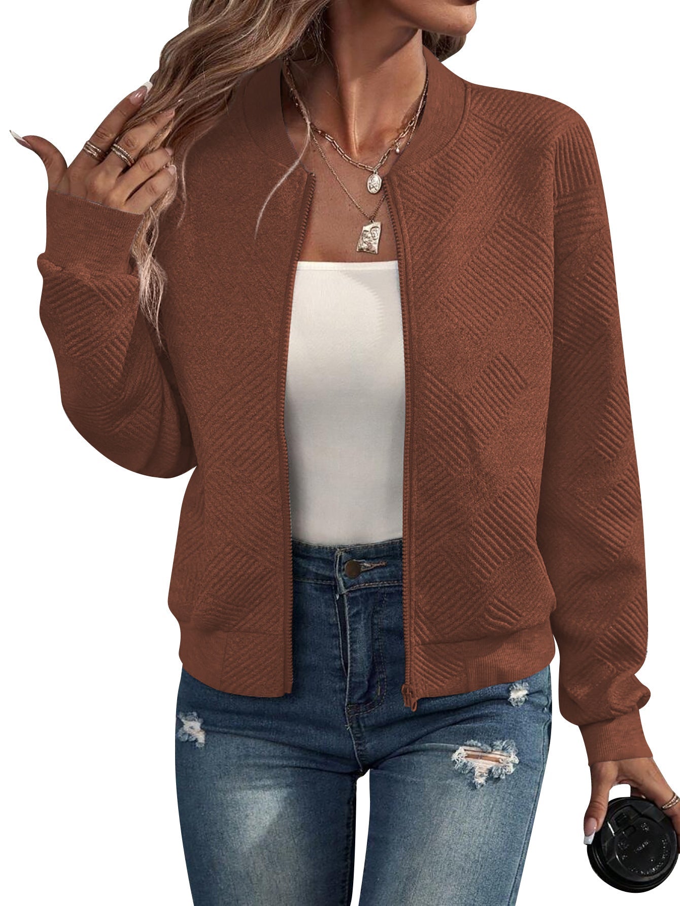 Selvara | Zip-Up Bomber Jacket
