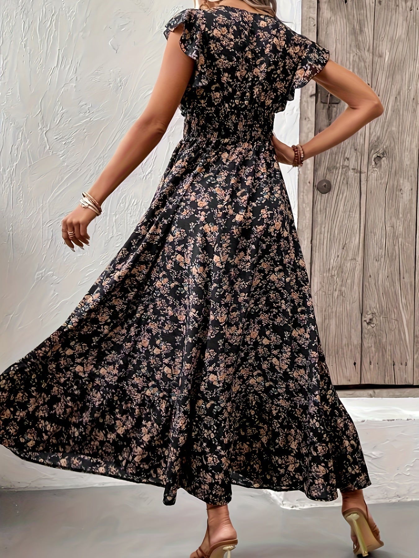 Evelisse | Long Floral Wrap Dress