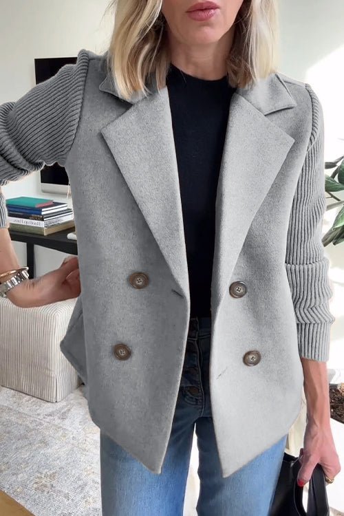 Corinna | Knit-Sleeve Elegant Jacket