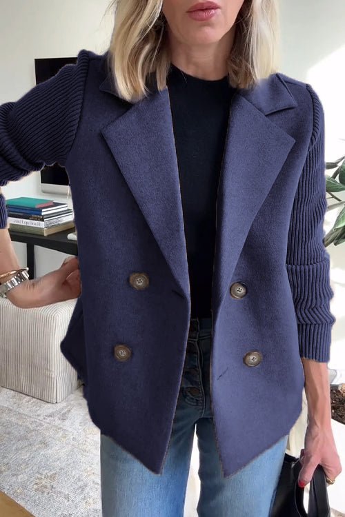 Corinna | Knit-Sleeve Elegant Jacket