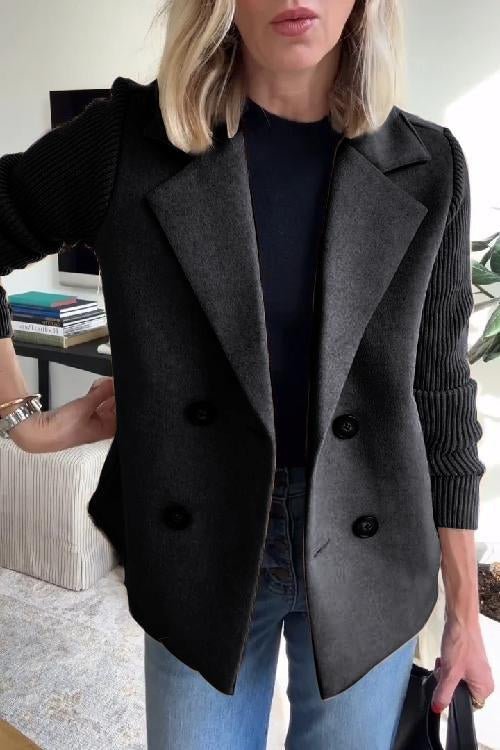 Corinna | Knit-Sleeve Elegant Jacket