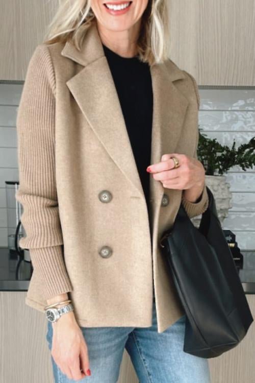 Corinna | Knit-Sleeve Elegant Jacket