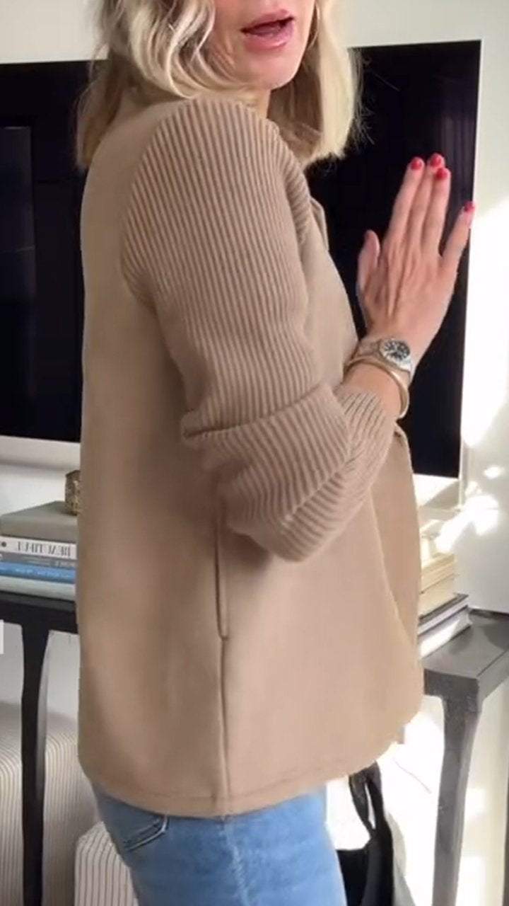 Corinna | Knit-Sleeve Elegant Jacket