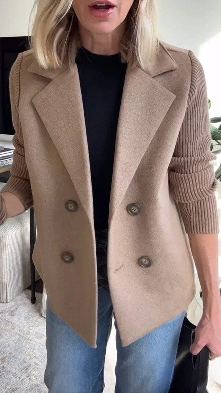 Corinna | Knit-Sleeve Elegant Jacket