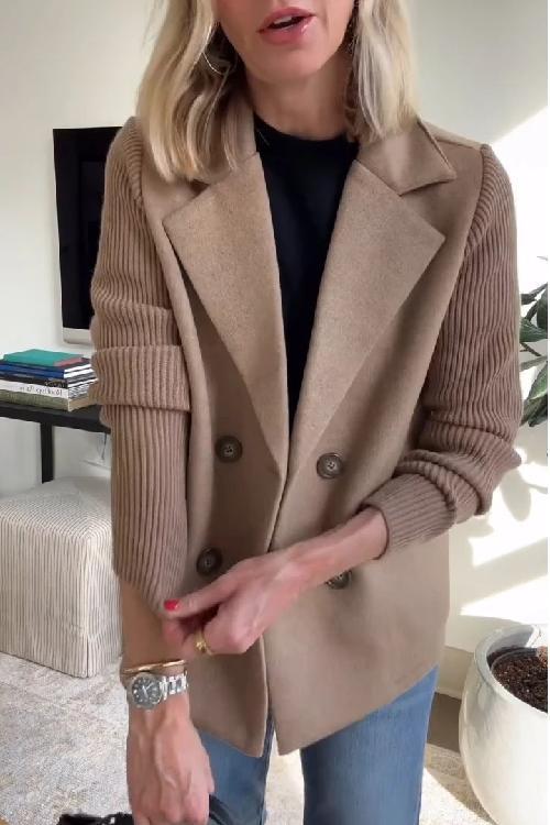 Corinna | Knit-Sleeve Elegant Jacket