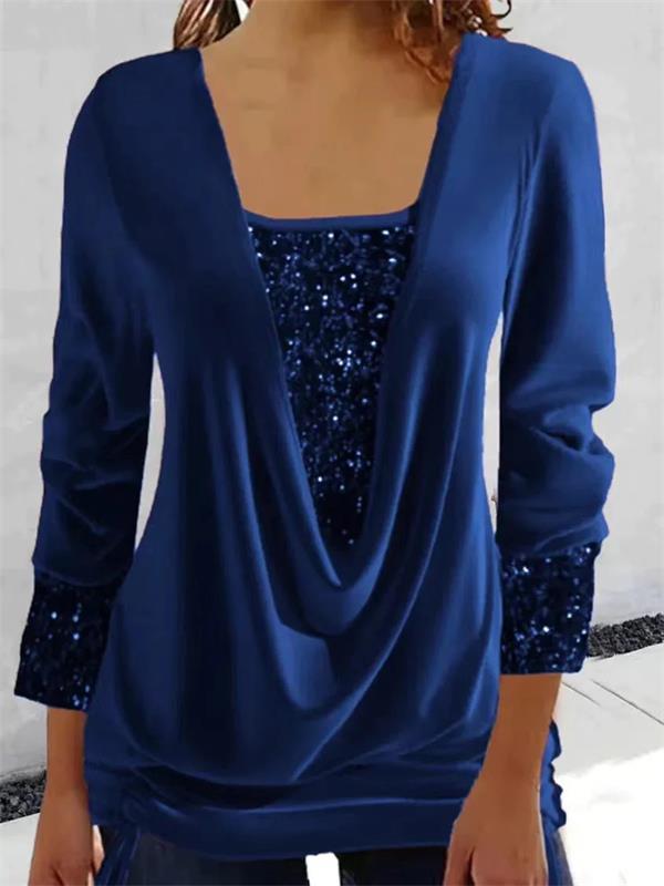 Arla | Modern blouse with sequin overlay