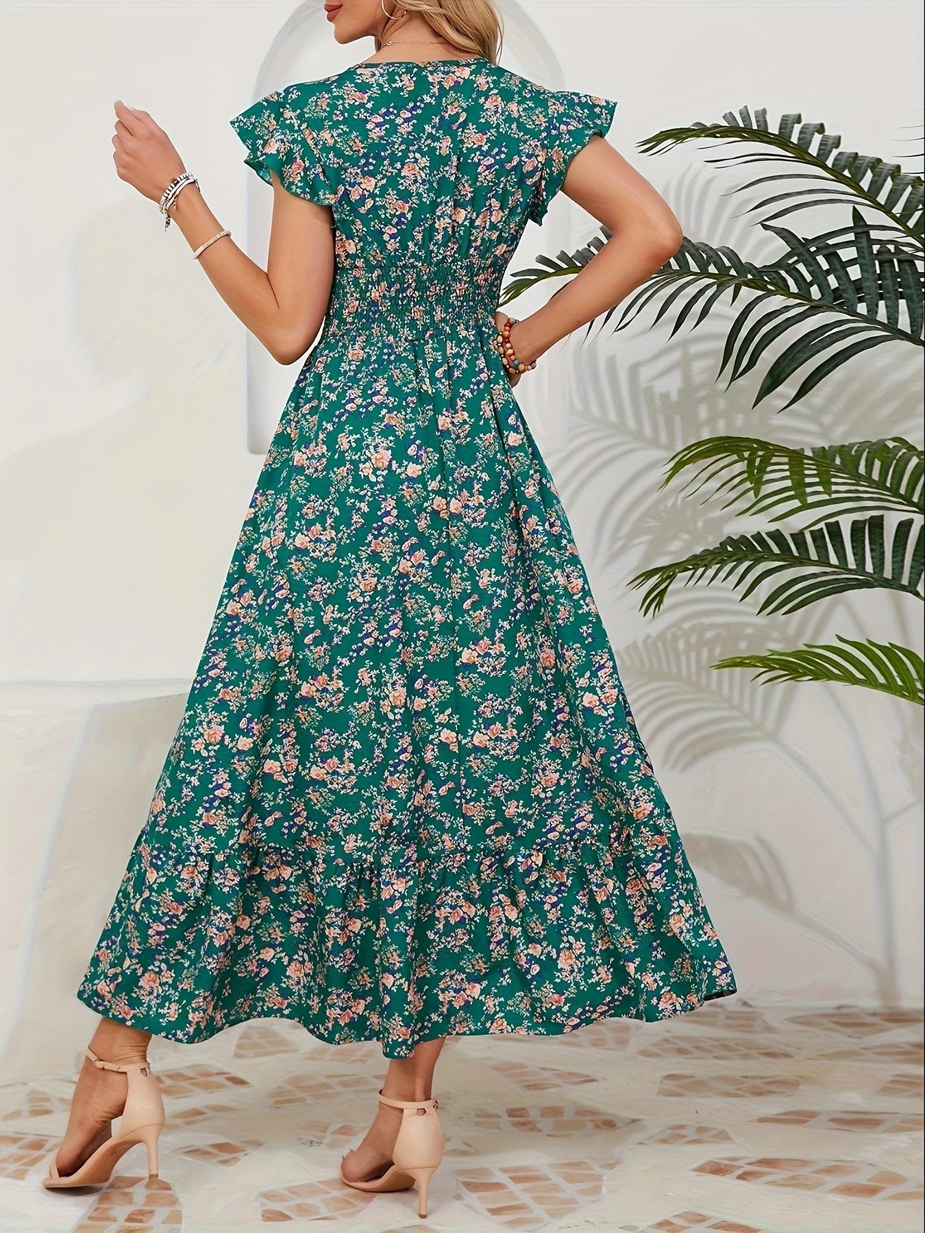 Evelisse | Long Floral Wrap Dress