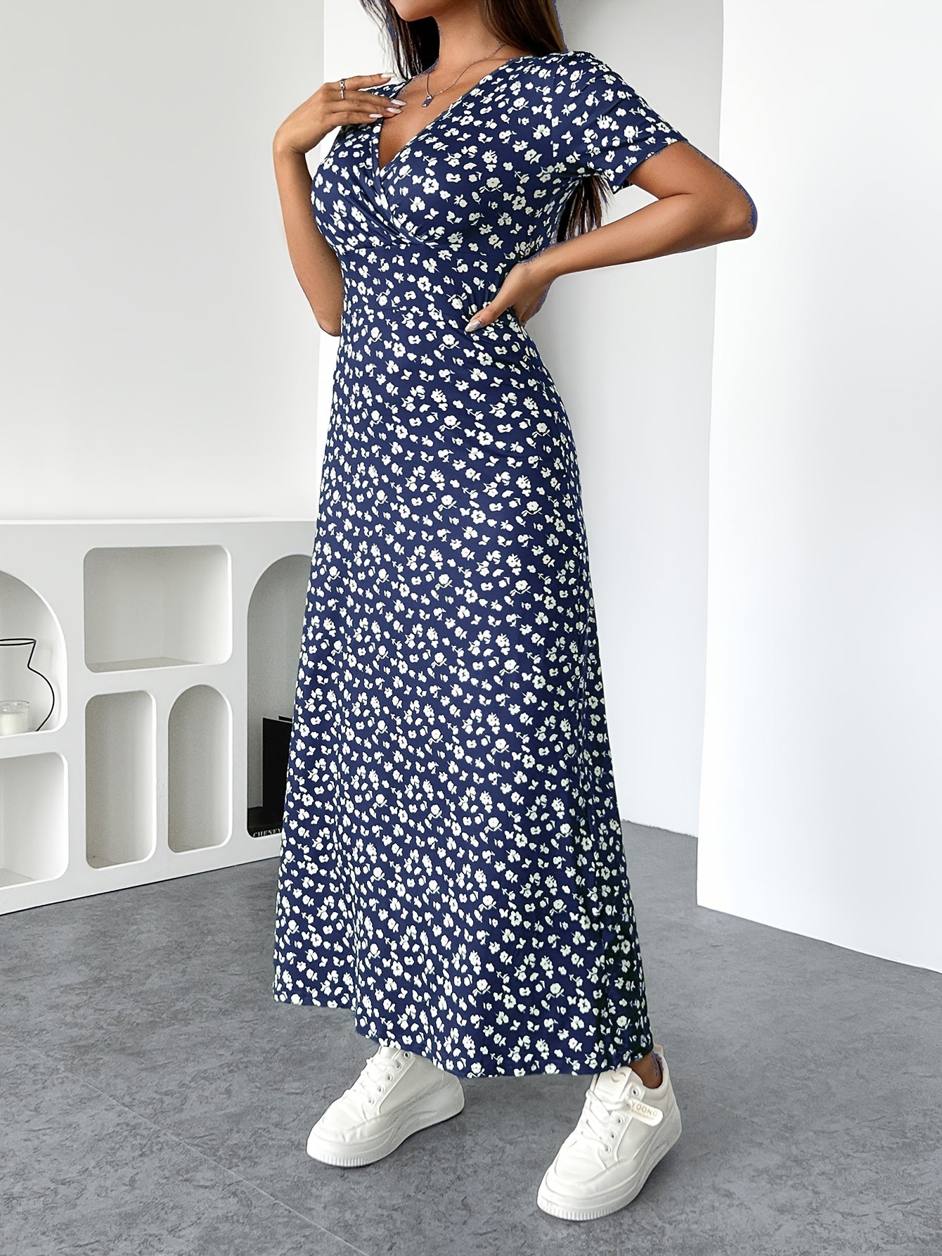 Solenne | Long Floral Dress