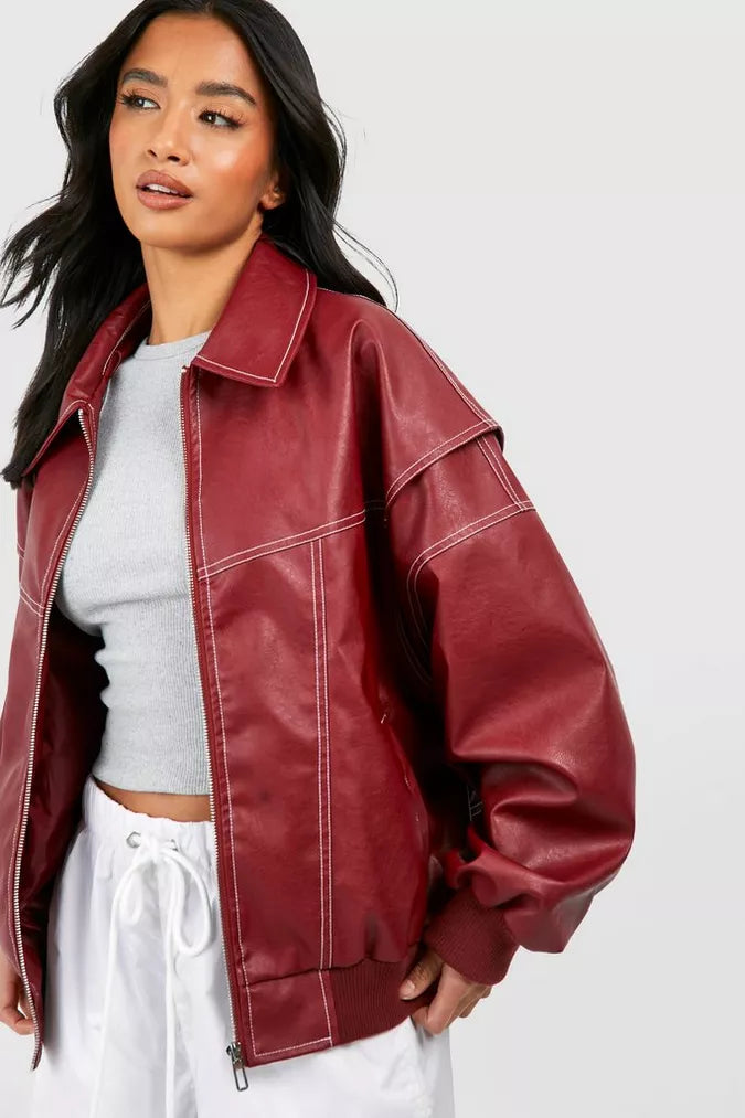Ardent | Oversized Leather Jacket