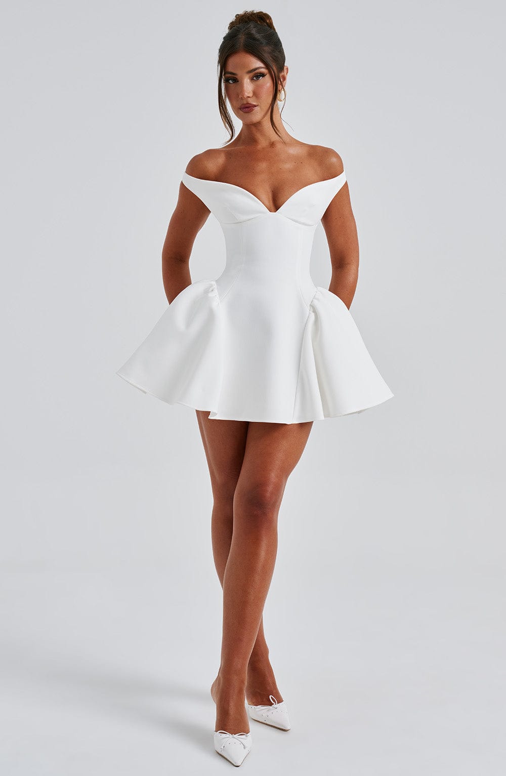 Elyra | Voluminous Ivory Mini Dress