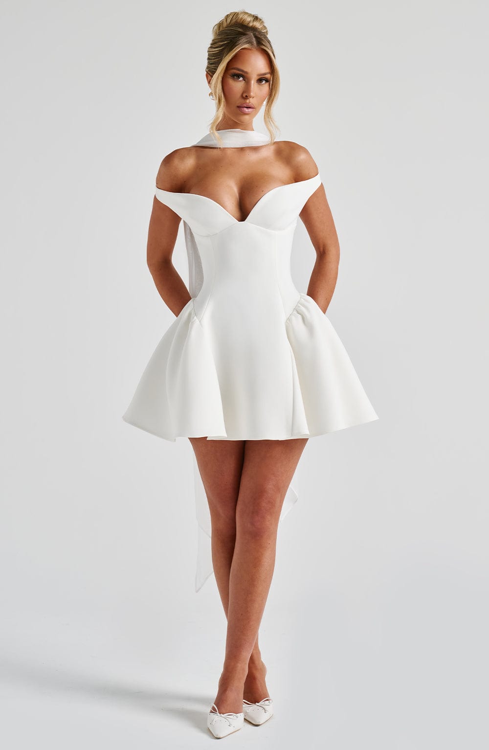 Elyra | Voluminous Ivory Mini Dress