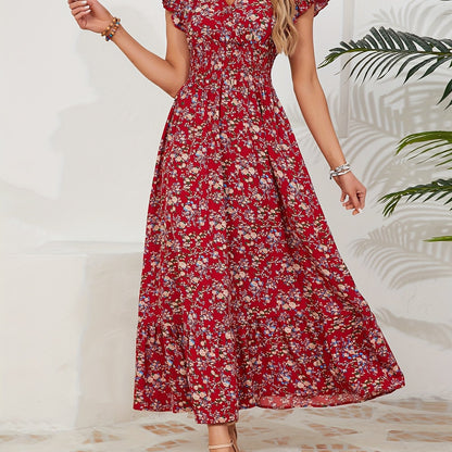 Evelisse | Long Floral Wrap Dress
