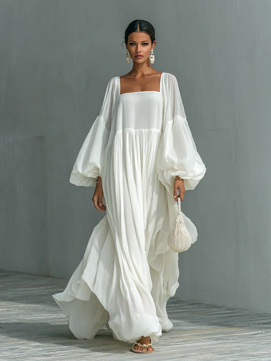 Lysandra | Pleated Lapel Maxi Dress