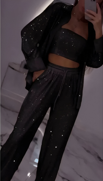 Nola | Modern sequin 3-piece lounge set