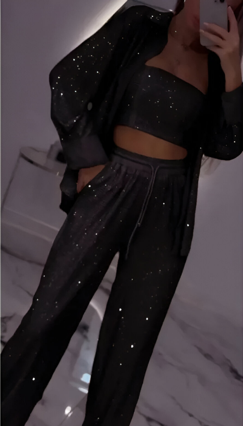 Nola | Modern sequin 3-piece lounge set