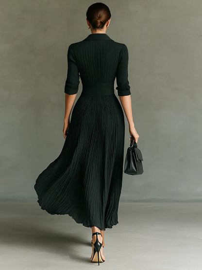 Arielle | Lapel Maxi Dress