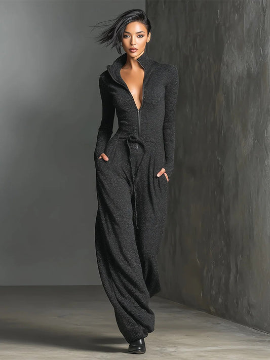 Elaris | Sparkle Knit Jumpsuit