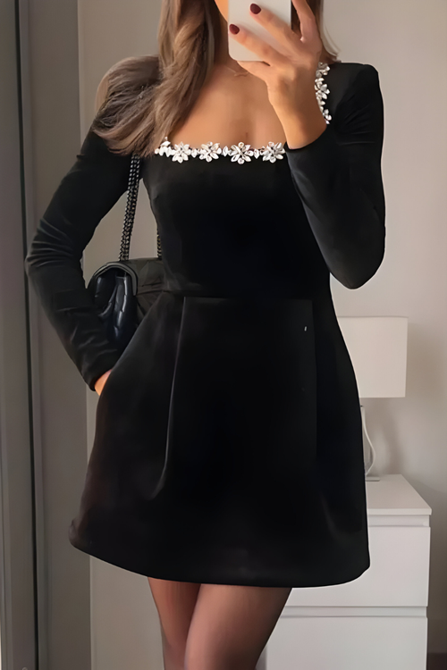 Noelle | Classic velvet cocktail dress