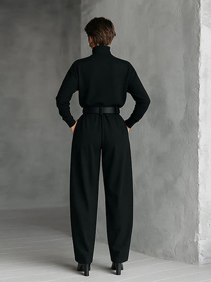 Novira | Black Turtleneck Set