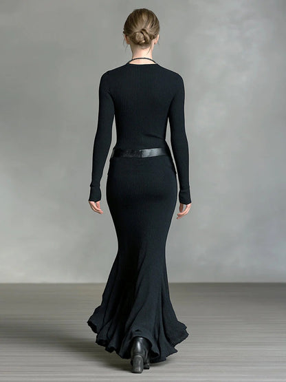 Serenya | Jersey V-Neck Maxi Dress