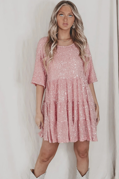 Lilia | Elegant loose party dress with sequins