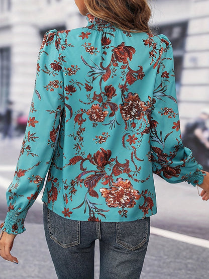 Veylisse | Floral Stand-Collar Shirt