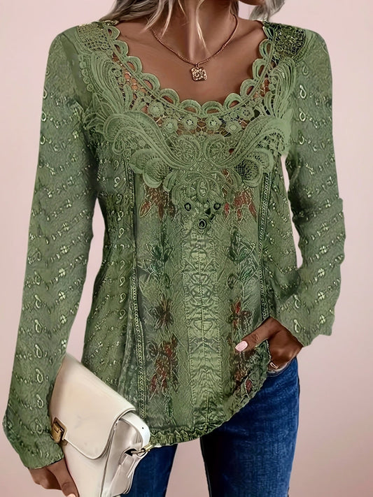 Serelinne | Lace Long-Sleeve Top