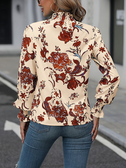 Veylisse | Floral Stand-Collar Shirt