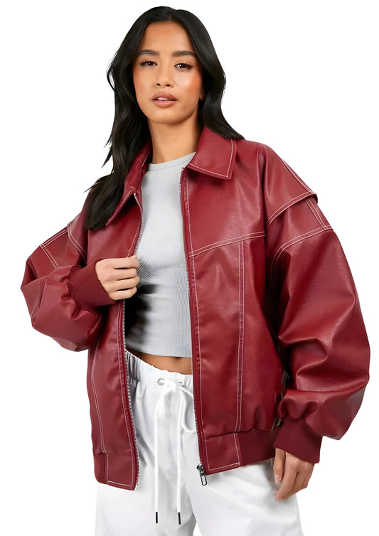 Ardent | Oversized Leather Jacket
