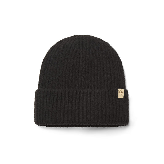 Satin Lined Beanie - Ella in Black