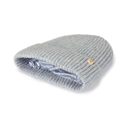 Satin Lined Beanie - Ella in Grey