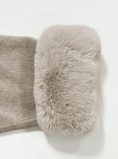 Plush Tie Jacket Coat