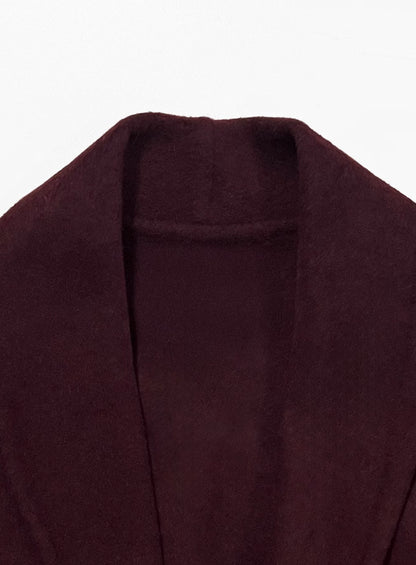 Plush Tie Jacket Coat